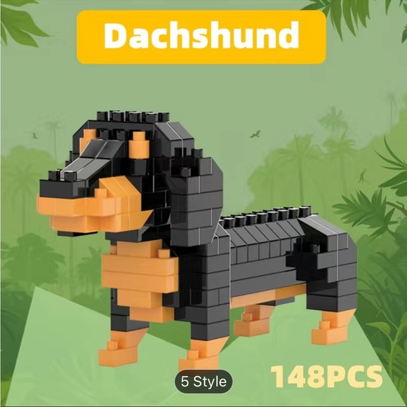 Dachshund Weiner Dog Building Block Lego Set NWT - Picture 1 of 2